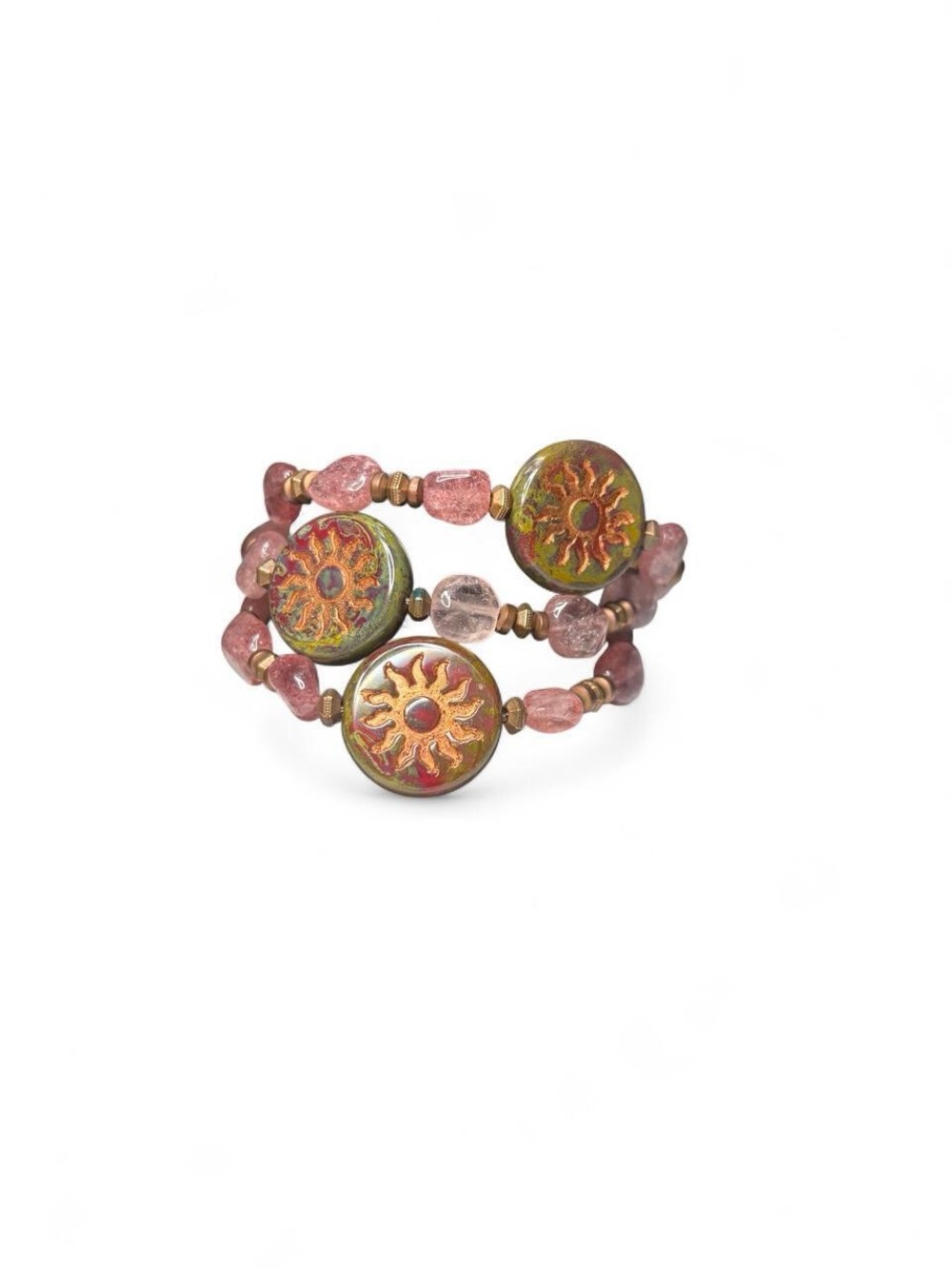 Energy Artist Julia Love & Harmony Bracelet Set of 3 | Strawberry Quartz ✨